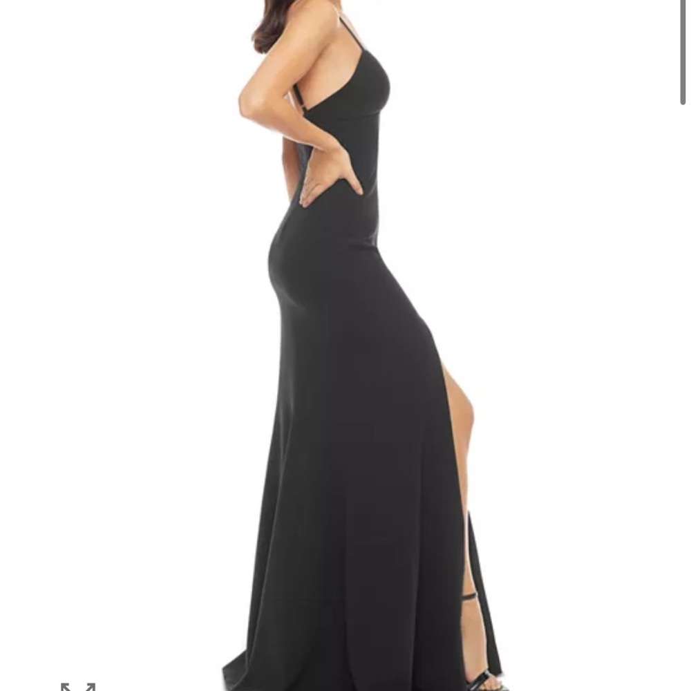 NWT Dress the Population Black Alejandra Plunge Gown XS - Picture 3 of 6